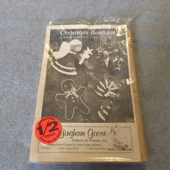 Gingham Goose Christmas Boutique Pattern 1979 Wall Door Décor 20–24