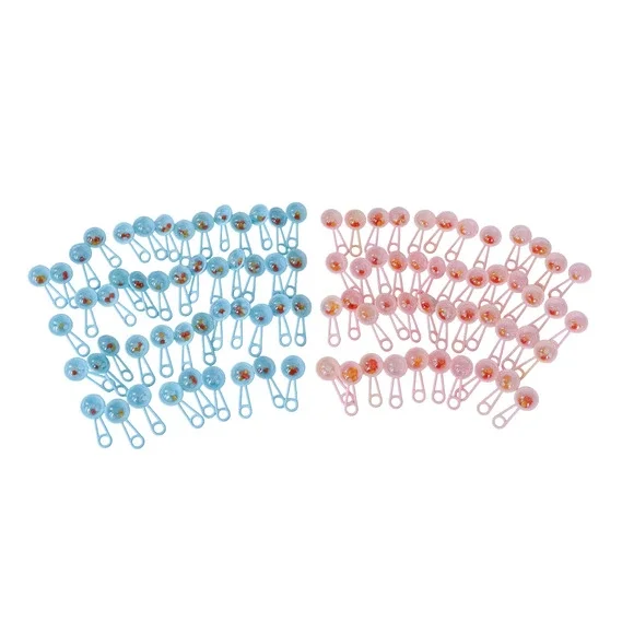 Lot of 95 Miniature Baby Rattles Baby Shower Gender Party Favors Cake Game Charm