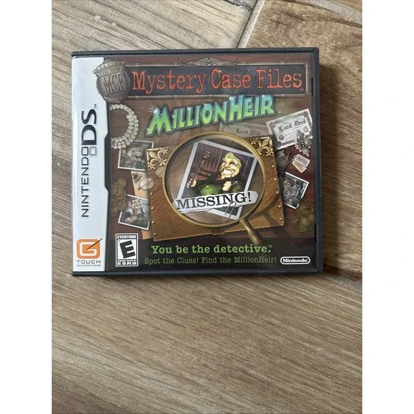 Mystery Case Files MillionHeir Nintendo DS Case‎ Only