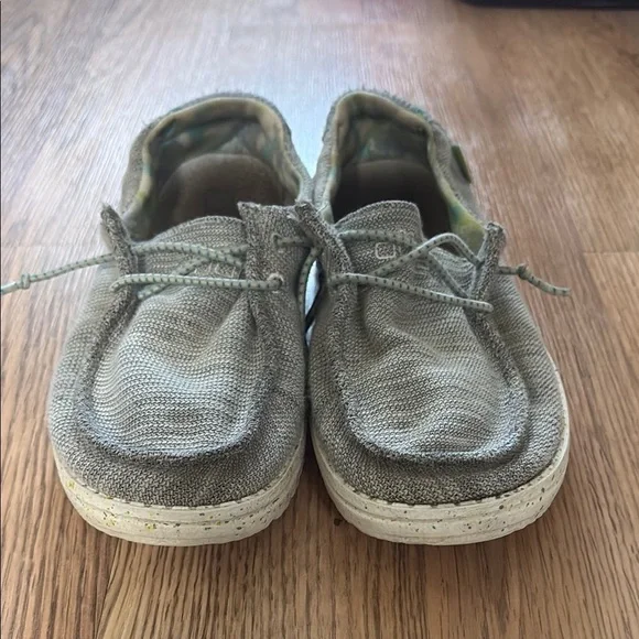 Hey Dude Gray Moccasin Shoes Casual Comfort