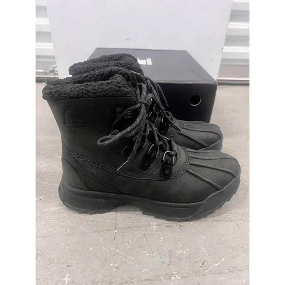 Sorel Scout 87' LUX 2078371-010 Winter Boots Mens US 10 Black Leather Waterproof