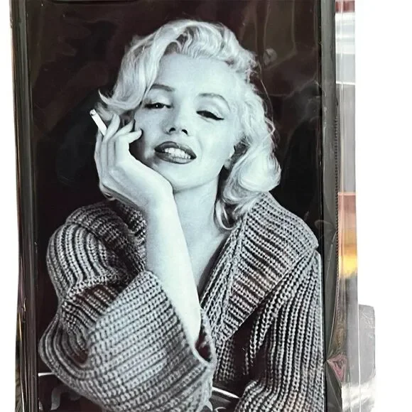 Marilyn Monroe Smoking iPhone Case Black & White for Apple Models