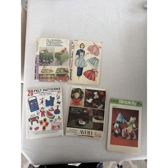 Vintage Sewing Pattern Lot McCalls‎ Simplicity Avon Crafts Decor Uncut Mixed Lot