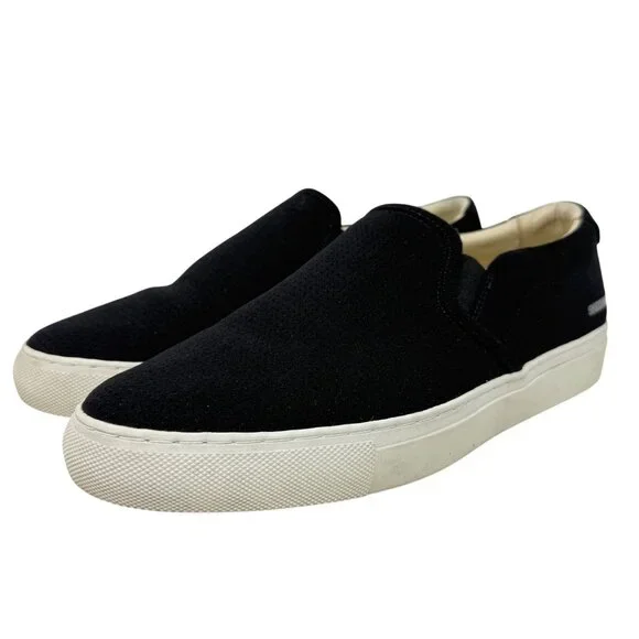 Skechers Womens Fit Air Black Slip On Shoes Memory Foam Sz‎ 9 Perforated 49759