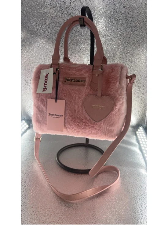 Women's Juicy Couture Pink Faux Fur Satchel One Size