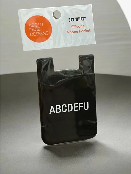 Black Silicone Phone Pocket - ABCDEFU 1471
