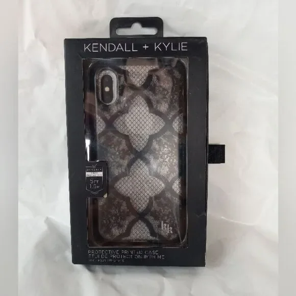 Kendall & Kylie Black Lace Fishnet Case for Apple iPhone X XS- TPU Classy Cover