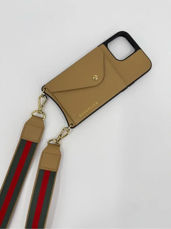 Bandolier The Kimberly Crossbody Phone Case Tan Gold for Apple iPhone 15 Pro Max