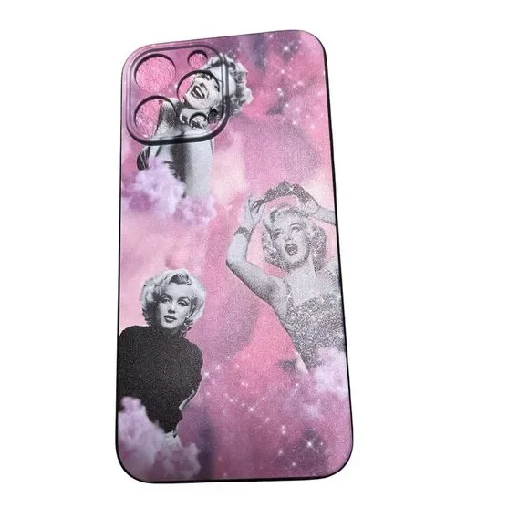 Vintage Pink Marilyn Monroe iPhone 13 Pro Max Case Durable Slim Cover