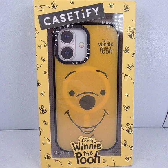 Casetify Disney‎ Winnie the Pooh iPhone 16 Impact MagSafe Case Bee Happy Yellow