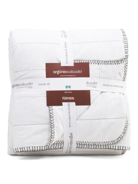 ANTONIO SALGADO Made In Portugal Quilt With Whipstitch Trim