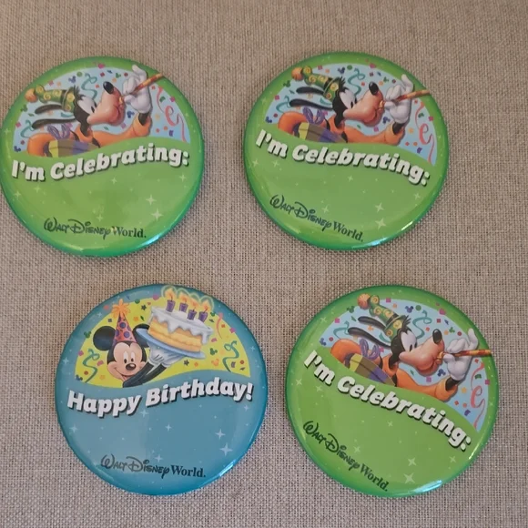 Disney Celebration/Birthday Buttons -