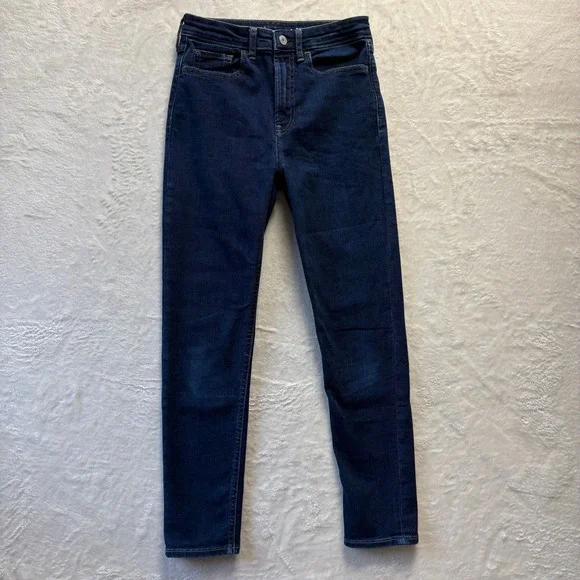 Gap Teen Jeans Girls Sz 14 Sky High Skinny Ankle Dark Wash‎ Stretch Denim