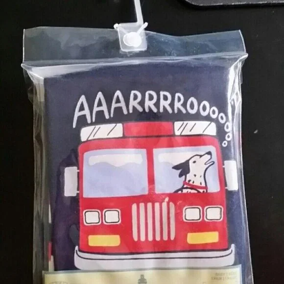 BABY GAP Red Blue FIRE TRUCK Shorts Set PJ Pajamas Boys