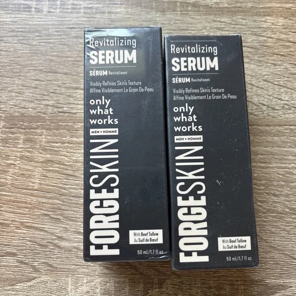 LOT OF 2 FORGE SKIN Revitalizing Serum 50ml With Beef Tallow