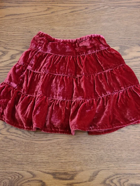 Vintage- GAP Baby 12-18 Month Red Velvet Skirt