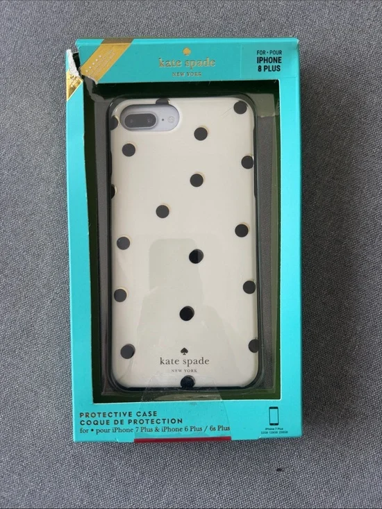 kate spade White Case with Black Polka Dots for iPhone 8 Plus
