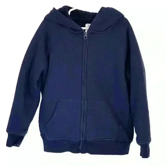 NWOT Gap Sherpa Lined Hoodie Unisex | Navy Blue | SZ‎ S