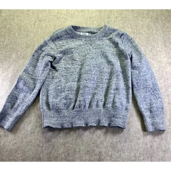 Gap Kids Heathered Gray Crewneck Cotton Blend Sweater Size Extra Small