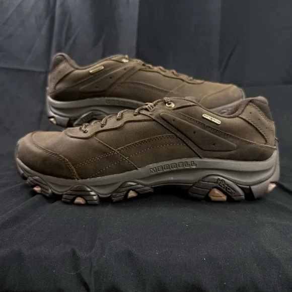 Merrel Moab Adventure 3 Waterproof Hiking Shoes Earth Brown Leather Mens Size 14