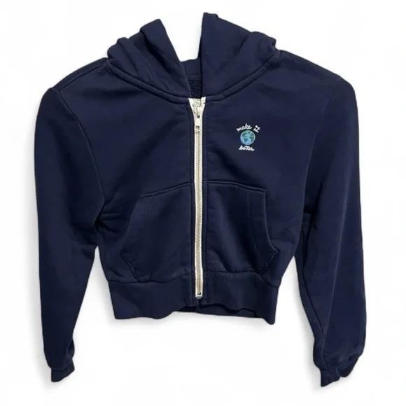 Gap Teen Make It Better Ling Sleeve Hoodie Front Pickets Full Zip Size Teen M8