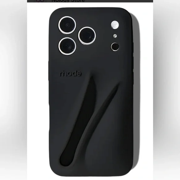 RHODE Black Slim Silicone Phone Case with Contoured Grip iphone 17 pro