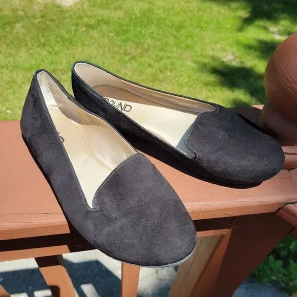Abound Ladies solid black ballet slip on  flats, sz 5.5M