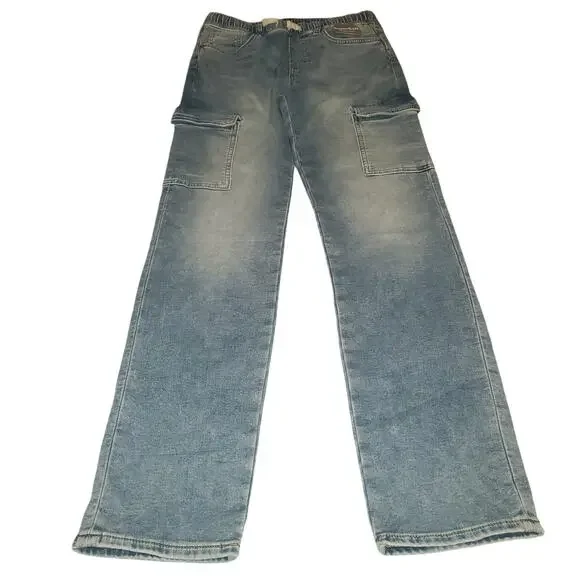 NEW Gap Size XXL Husky 14/16 Pull-On Original Straight Cargo Sweatpant Jeans