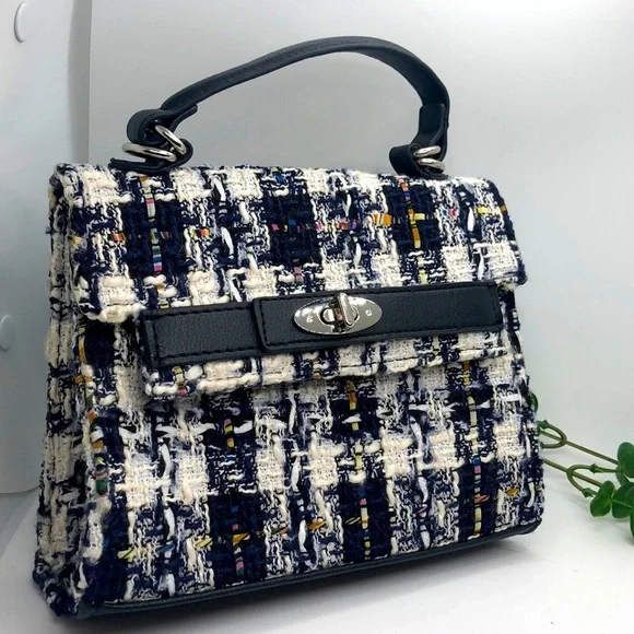 Madden NYC Boxy Top Handle Boucle Bag
