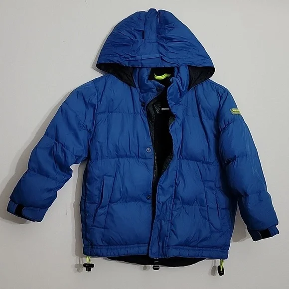 GAP Vintage 90s Kids Feather Filled Blue Puffy Jacket Size XS