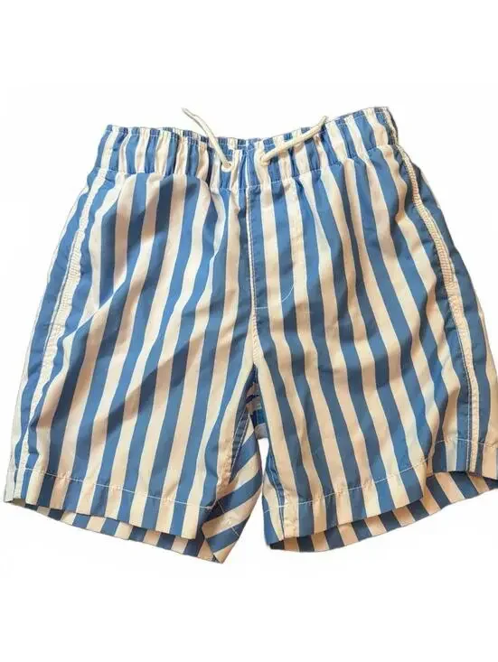 GAP Kids Blue White Striped Swim Shorts Size Large (10)
