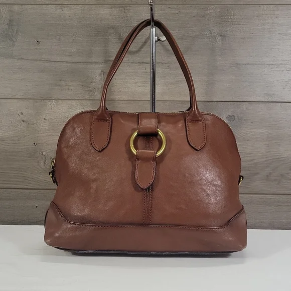 Frye Brown Leather Top-Handle Satchel Handbag