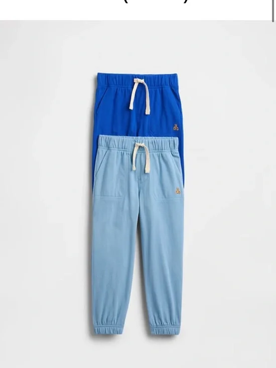 GAP Kids Two-Pack Joggers in Royal Blue & Light Blue - NWT 6-12 Months