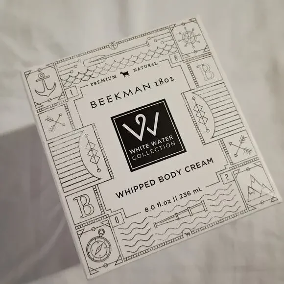 Beekman White Water Whipped Body Cream 8 oz NIB Sealed Goat MIlk USA Made