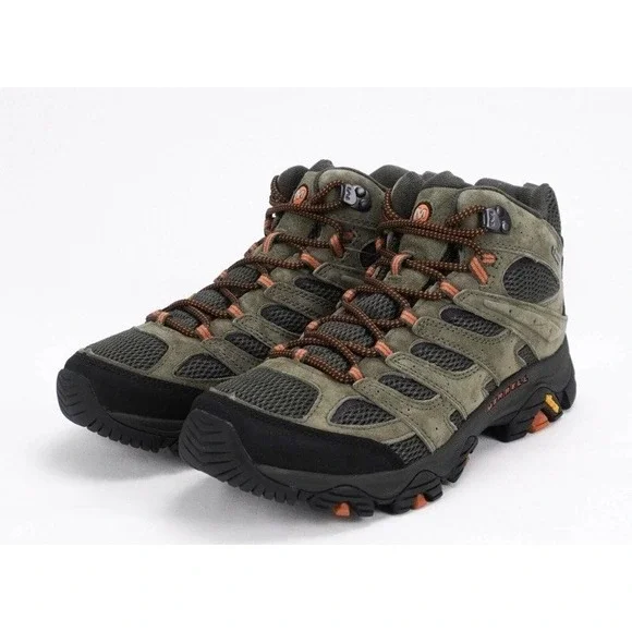 Merrell Moab 3 Mid Gore-TEX Mens 11 Outdoors Shoes Olive/Orange J035791