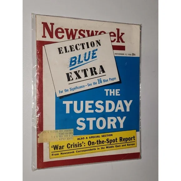 1956 NOVEMBER 12 NEWSWEEK MAGAZINE - DWIGHT D. EISENHOWER COVER -WAR CRISIS
