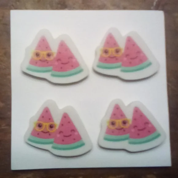 Scented Watermelon Erasers (set of four)