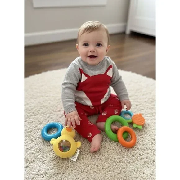 GAP BabyGap Infant 3-6 Months Little Foxes Sweater and Bottoms Bundle