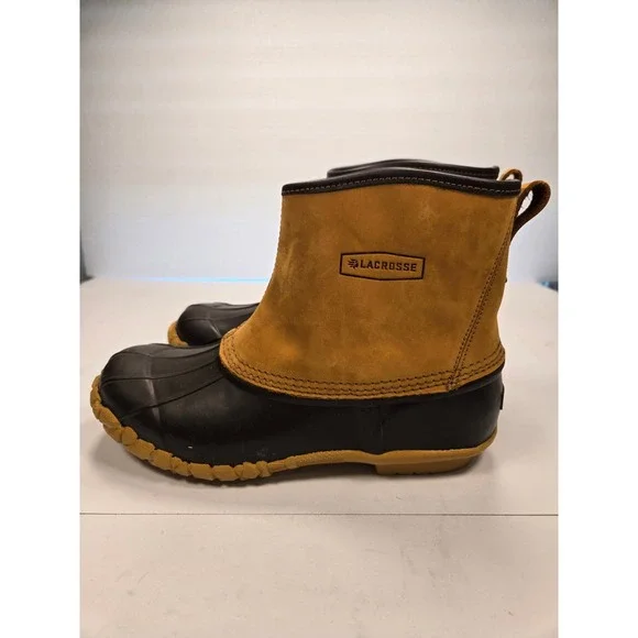 Lacrosse Trekker II 7 Brown Duck Boots Mens 12 Rubber Leather Waterproof 273120