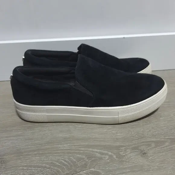 Steve Madden Gills Black Suede Slip On Shoes Woman's size 8