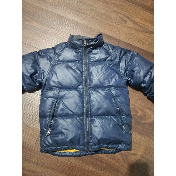 GAP Kids Navy Blue‎ Puffy Coat With Hood Size Small 6-7