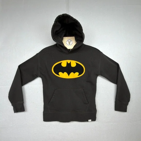 GAP Kids Batman Hoodie Pullover Sweatshirt‎ XL 12 Dark Grey DC Comics