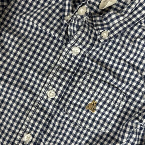 VTG 2002 BABY GAP BOYS Brannan Bear Woven Button-Up Shirt & Plaid Shirt‎ (2) 3T