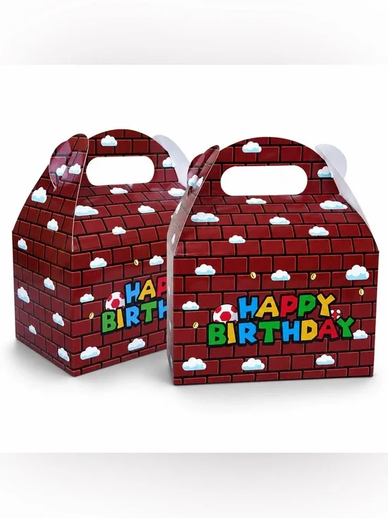 Super Bros Party Favor Gift Boxes
