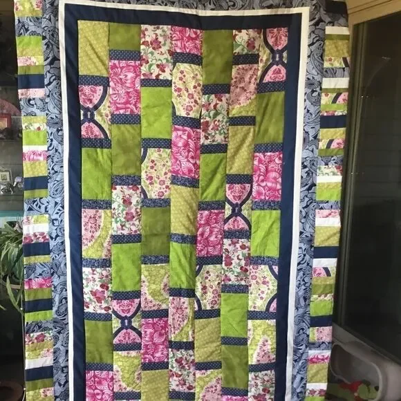 Handmade Quilt 46” x 77”