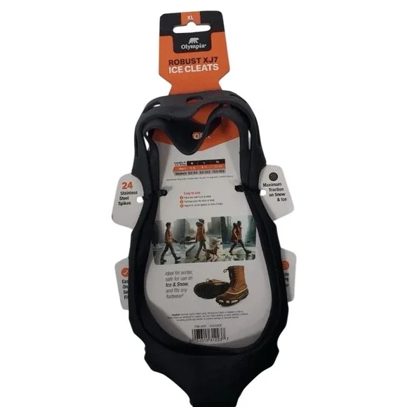 Olympia ROBUST XJ7 Ice Cleats: X-Large 11-14 Portable‎ Snow & Ice Shoe Grips,