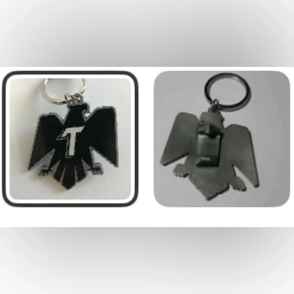 Black and Silver Eagle Keychain 10 pc Tecate Cerveza Metal Beer Bottle Opener NW