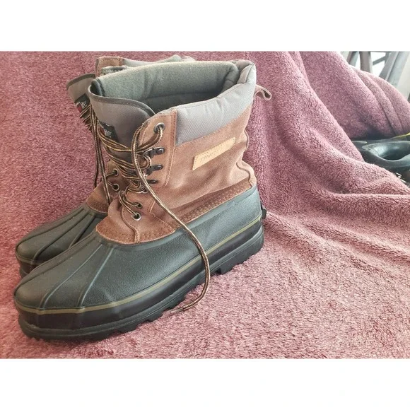 Tingley Thermo-lite Insulated Winter Waterproof Bottom Boots Size 11 Black Brown