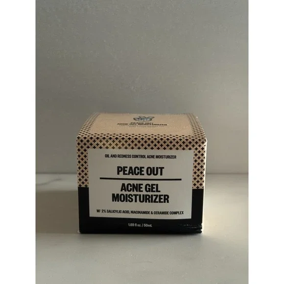 PEACE OUT Skincare Acne Gel Moisturizer 2% Salicylic Acid 1.69 Fl Oz / 50ml