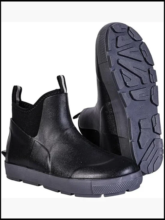 Waterproof Rain Boots for Men Ankle Anti-Slip Lightweight Comfort Work Boat